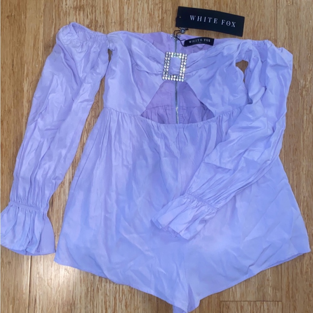 NWT - White Fox Boutique La Rousse Lilac Romper